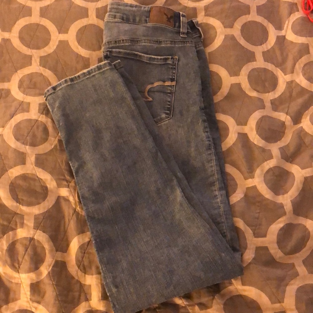 Blue Skinny Super Stretch American Eagle